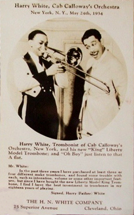 White Harry and Cab LIberty trombone ad card.jpg