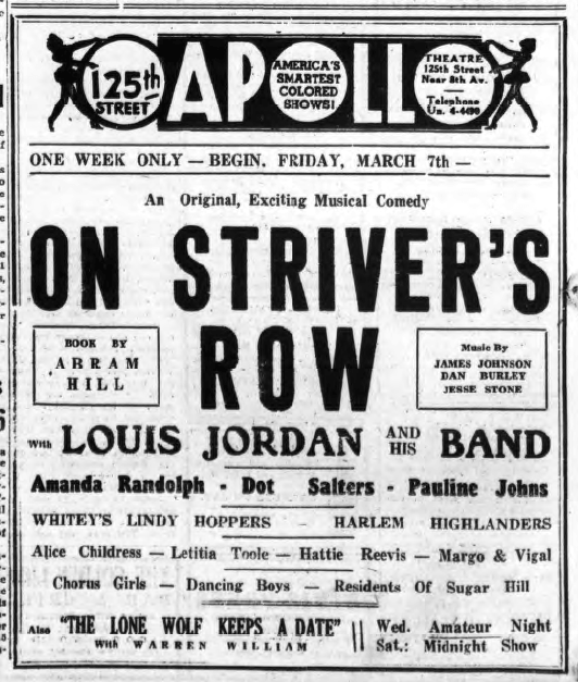 1941 0307 NYA Apollo On strivers Row Louis Jordan Dot Saulters.png