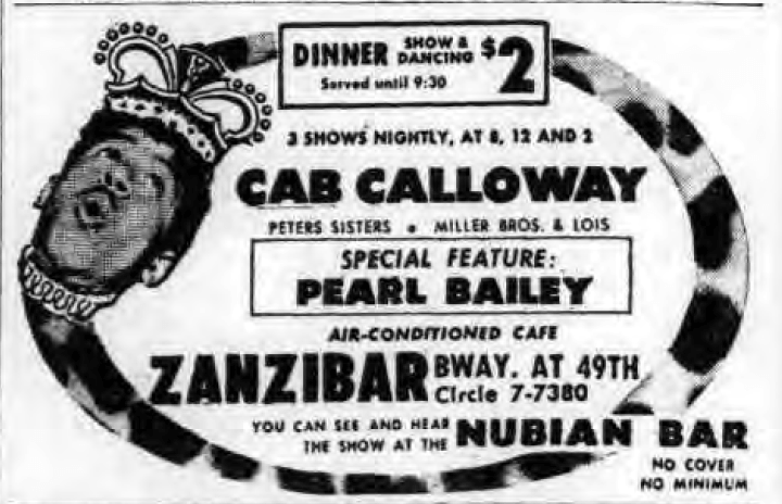 1946 0813 NY Post Zanzibar Ad Pearl Bailey Cab Calloway.png