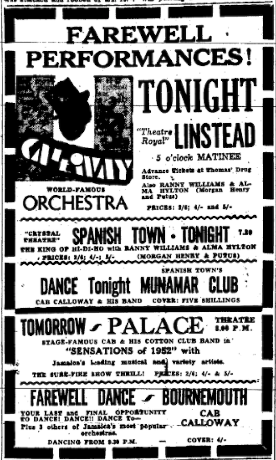 1952 0303 Daily Gleaner Farewell Fredericton New-Brunswick CND performances.png