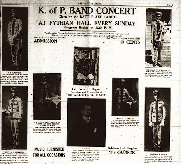 1916 0428 St Louis Argus - Kings of Pythias ad with HARRIS Arville.png