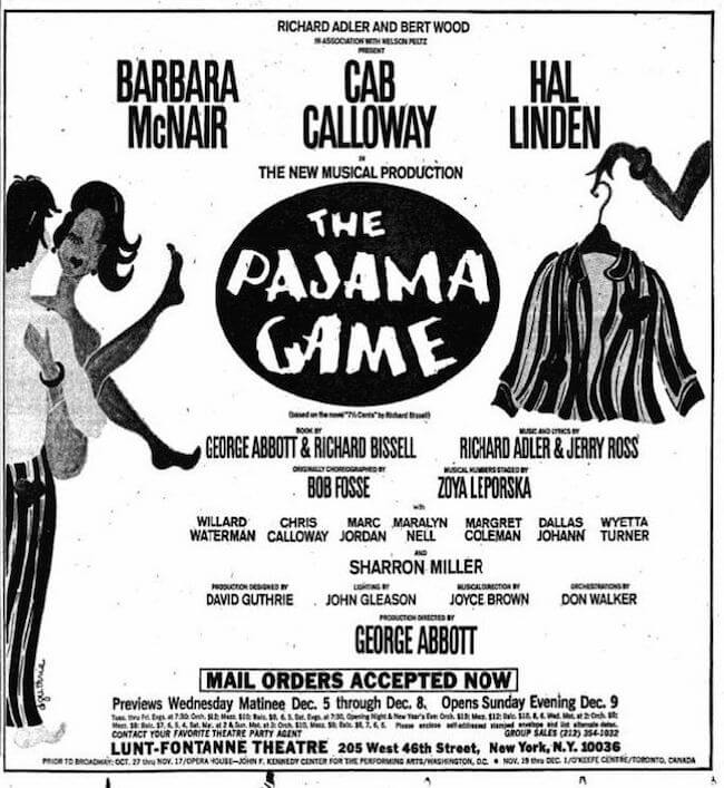 1973 1007 Pajama Game ad NYT.jpg