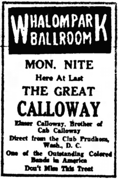 1932 0807 Fitchburg Sentinel Massachusetts - Whalompark Ballroom ad Elmer.png