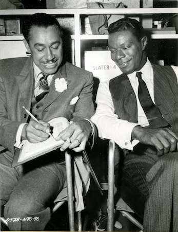 18 St Louis Blues 1958 Nat Cole and Cab Calloway between takes 2.jpg