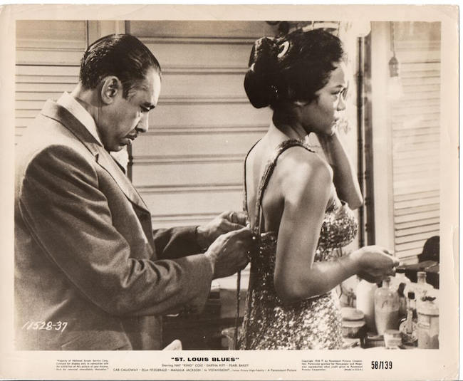 56 St Louis Blues 1958 Cab Calloway helps with Eartha Kitts dress.jpg