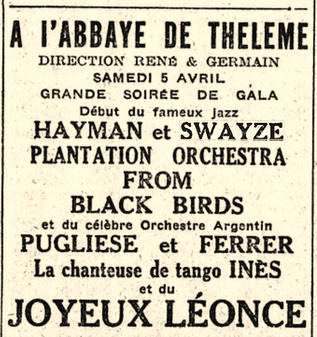 1930 0404 Hayman Swayze Plantation Ork Abbaye