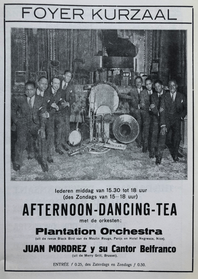 1930 0721 De Nieuwe Scheveningsche Koerier - Plantation Orchestra AD at Kurzaal.png