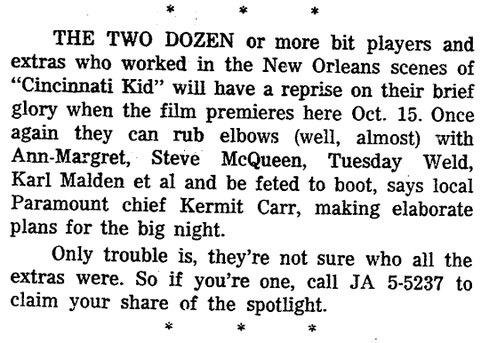 62 Cincinnati Kid 1965 0831 New_Orleans_States-Item looking for the extras.png