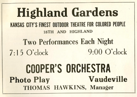 1922 Lincolnian Harry COOPER band advertising.png