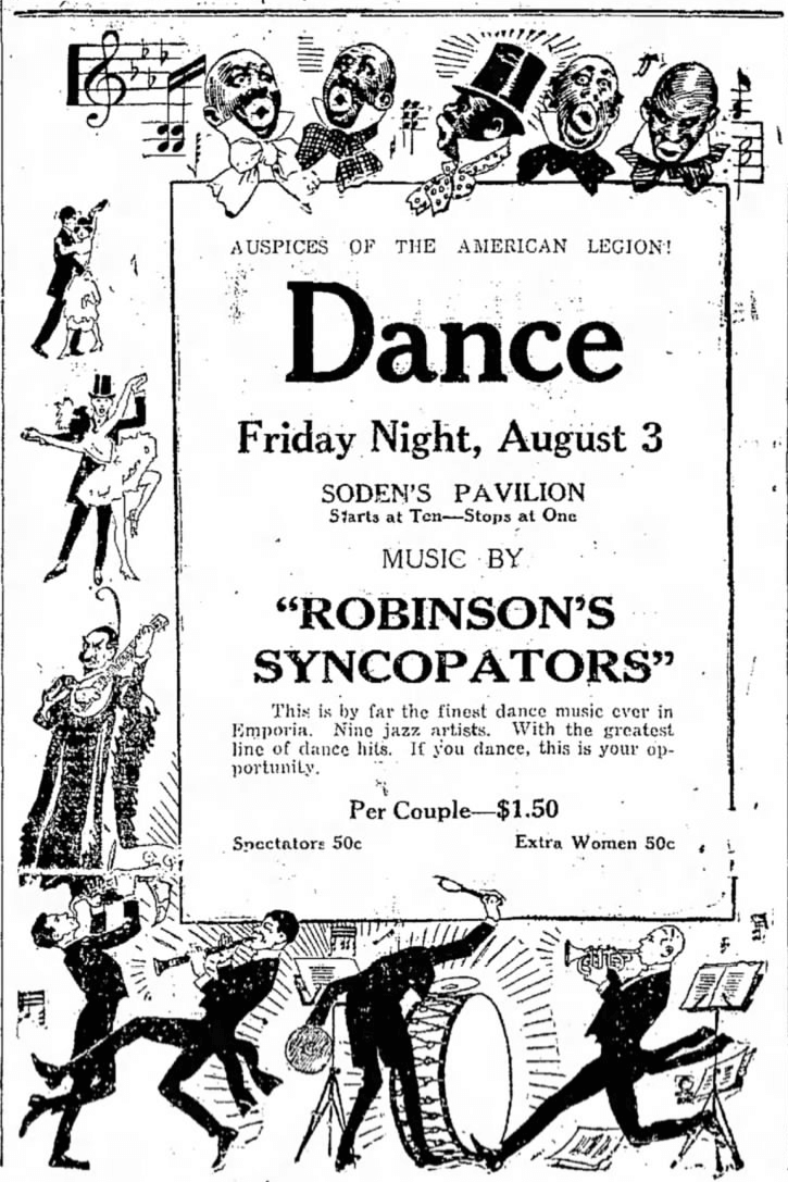 1923 0801 Wilson Robinson Syncopators AD.png