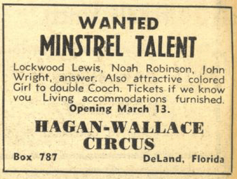1953 0221 AD Lockwood Lewis Minstrel talent Variety.png