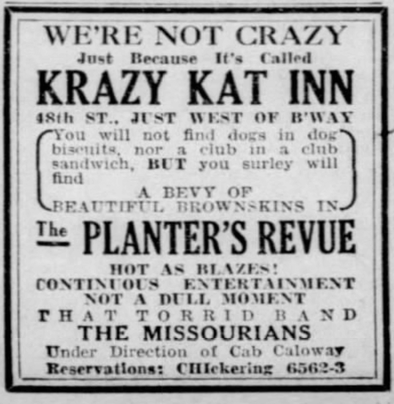 1930 0327 - Daily News - Missourians at Krazy Kat Inn with Cab Calloway.png