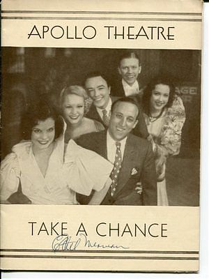 1_ethel_merman_take_a_chance_signed_autograph_rare_dec_1932_photo_playbill_0213dc47eb81a8f