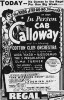 1930's, Publicité pour un concert au Regal Theatre de Chicago, Illinois
