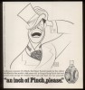 1968, USA, pour le whisky Pinch (caricature d'Hirschield)