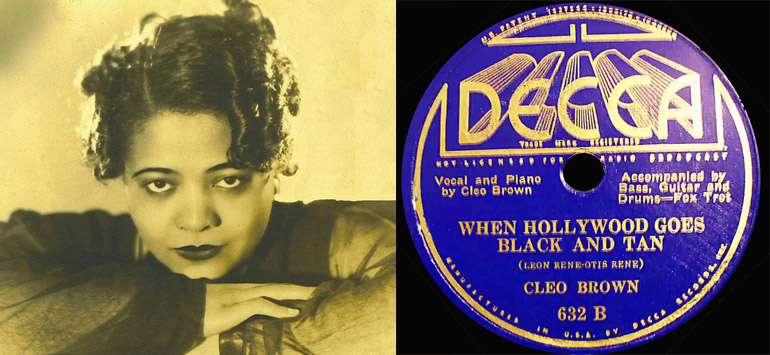 Cleo BROWN: “When Hollywood Goes Black And Tan”