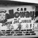 1945, Affiche au fronton d'une salle de spectacle