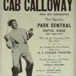 1943, Affiche pour un concert à l'hôtel Park Central, New York