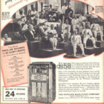 1938, USA, pour les appareils WURLITZER