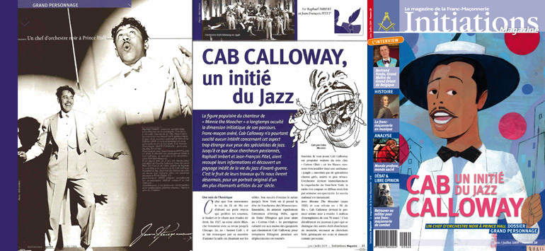 Cab Calloway, freemason in “INITIATIONS” magazine