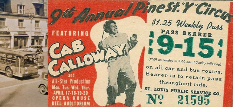 Old marketing lesson: a 1934 St Louis bus pass with Cab Calloway