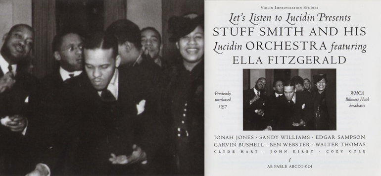 New CD: “STUFF SMITH AND HIS LUCIDIN ORCHESTRA” with Cab Calloway’s musicians